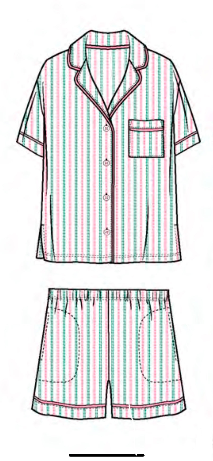 CH12688 PJ shorts set - 19307