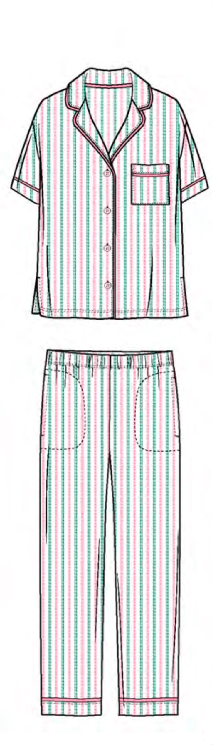 CH92688 PJ long pant set - 19306