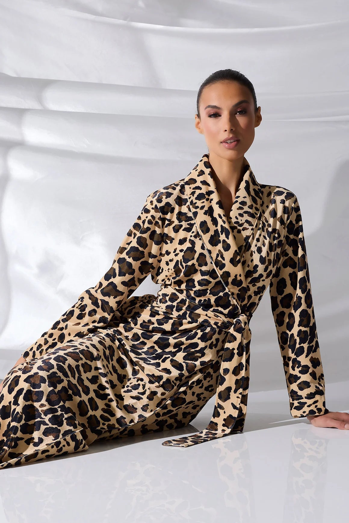 Y74063 NATORI VELVET WRAP ROBE - 19507